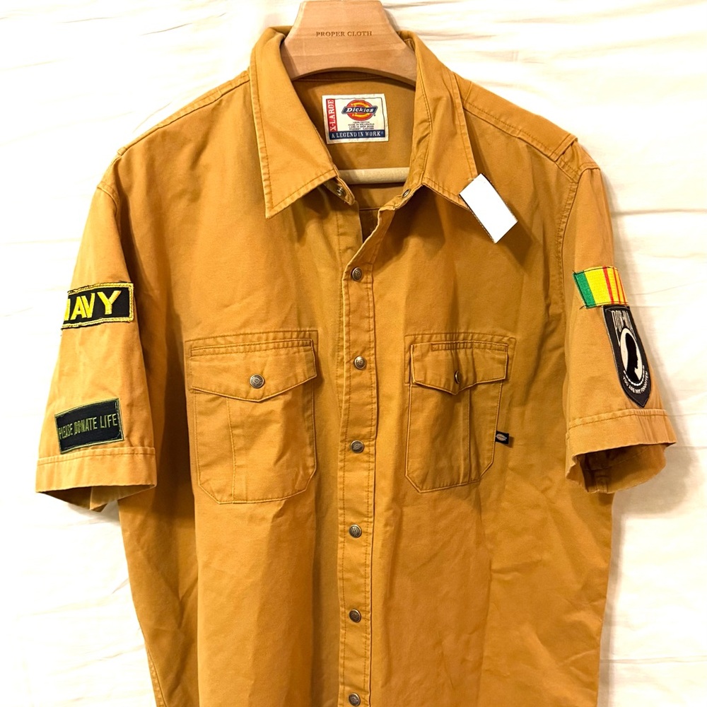 Dickies  work shirt Size XL. Vietnam POW Navy